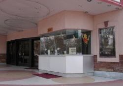 Expanded ticket booth added to the Villa Theatre in 1996