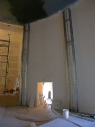 Columns are being added to the auditorium walls, Villa Theatre, Salt Lake City, Utah