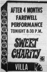Ad for "Sweet Charity".
