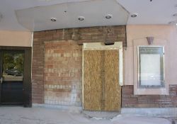 The Villa Theatre's ticket booth was removed in 2004