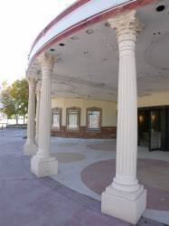 Greek columns supporting the entrance canopy, Villa Theatre, Salt Lake City, Utah