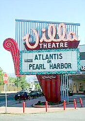 The Villa's sign, or "island marquee," 2 October 2001.